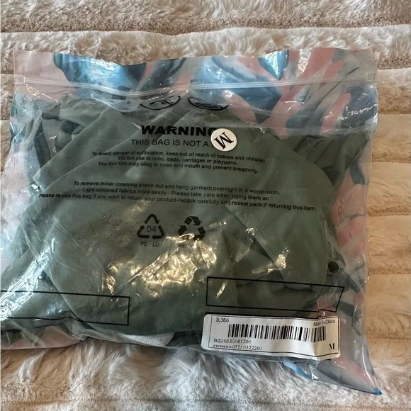 SHEIN New Sage Olive Green Ruffled Tie Bikini Set Off Shoulder - Picture 5 of 5